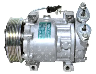 kompresor SANDEN 7V16, řemenice 123 mm - PV6, 12V, OEM 1341233